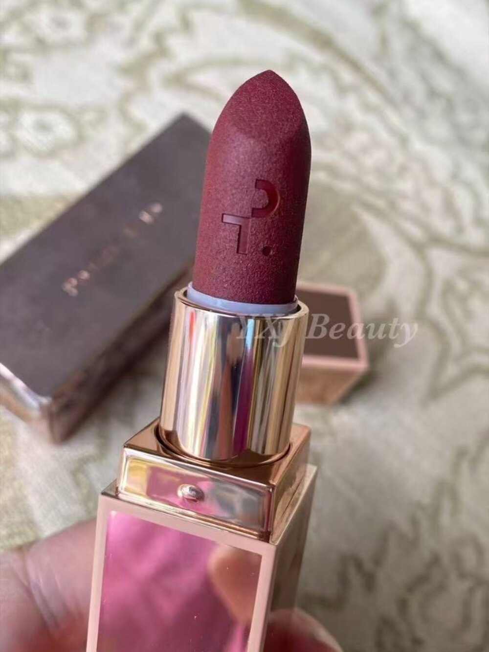 New In Box PATRICK TA Matte Suede Lipstick~She Must Be New~Full Size 4 g